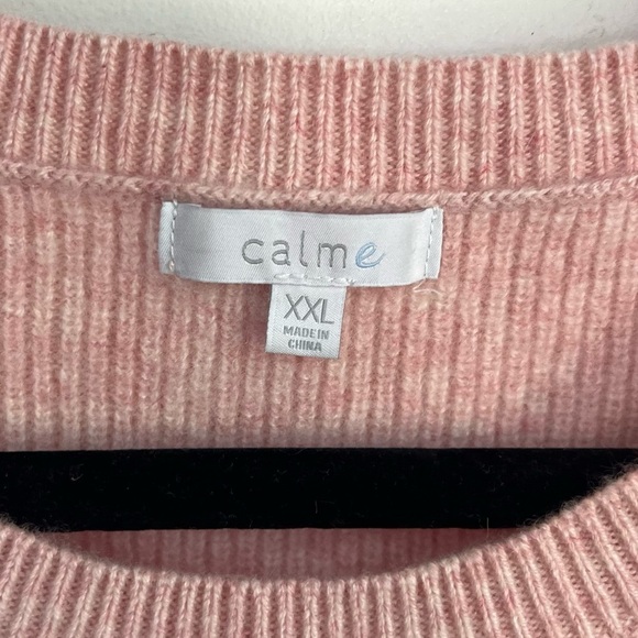 Calme x Johnny Was Ribbed Cashmere Pullover Sweater - Picture 6 of 10